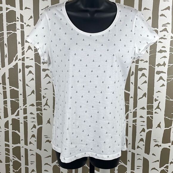 H&M Anchor Print T-Shirt L - Picture 1 of 9